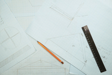 drawing on the table