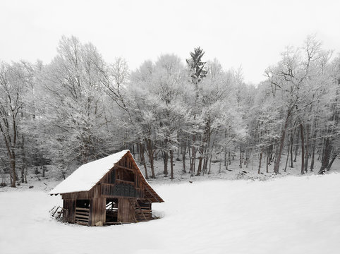 Winter Barn