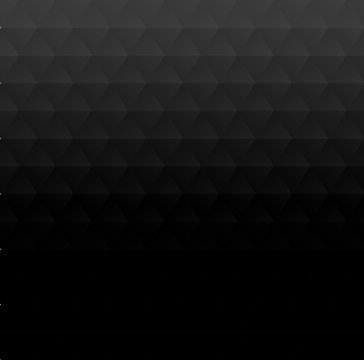 Dark black colored triangles, abstract gradient art geometric background.