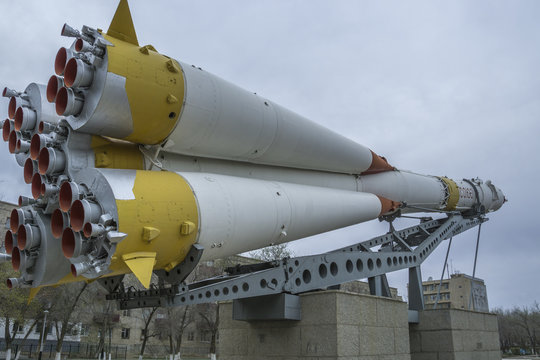 Soyuz rocket on display in park