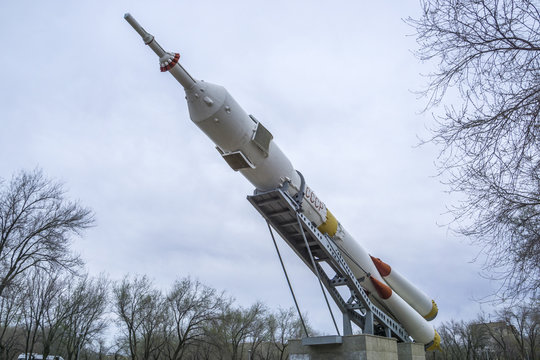 Soyuz rocket on display in park