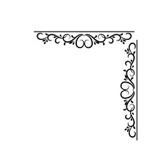 Vintage vector swirl frame