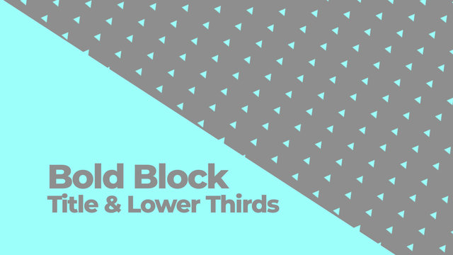 Block Color Lower Thirds
