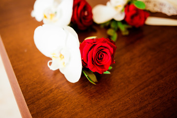 Wedding decorations with roses