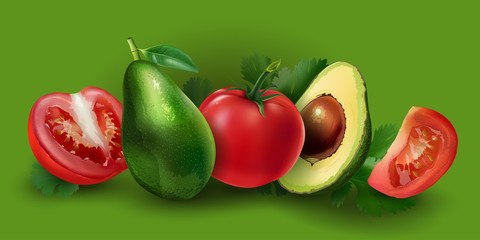 Avocado and tomato