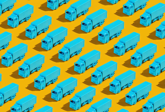 Blue trucks/lorry.