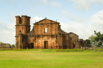 Fototapeta premium Part of the UNESCO site - Jesuit Missions of the Guaranis: Churc