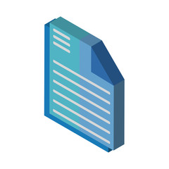 Contract isometric right top view 3D icon