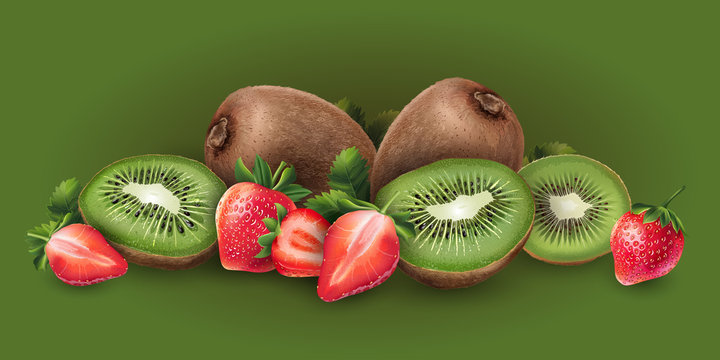 Strawberry and kiwi