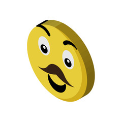 Father emoji isometric right top view 3D icon