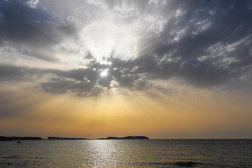 Sun and clouds in Sant Antoni de Ibiza