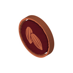 cacao isometric right top view 3D icon