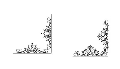 Vintage vector swirl frame