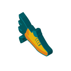 flying shoe isometric right top view 3D icon
