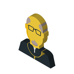 Priest isometric right top view 3D icon