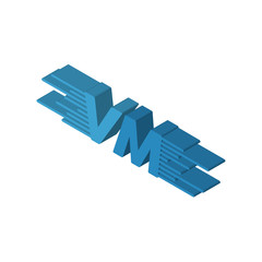 Obraz premium VM isometric right top view 3D icon