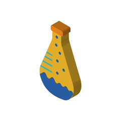 Flask isometric right top view 3D icon