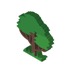 Tree isometric right top view 3D icon