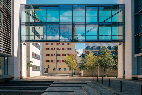 Lines & perspective of modern architecture in Copenhagen, Denmark