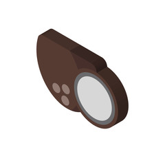 Coconut isometric right top view 3D icon