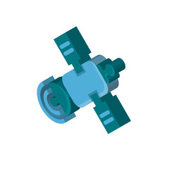 Satellite isometric right top view 3D icon