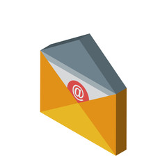 Email isometric right top view 3D icon