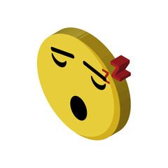 Sleeping isometric right top view 3D icon