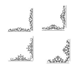 Vintage vector swirl frame