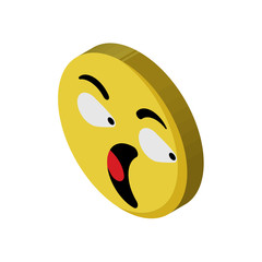Surprised isometric right top view 3D icon