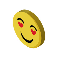 In love isometric right top view 3D icon