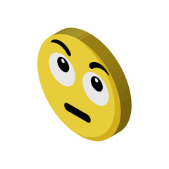 Thinking isometric right top view 3D icon