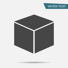 Cube icon isolated on background. Modern flat pictogram, business, marketing, internet concept. Tren