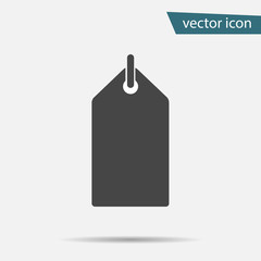 Gray Price tag icon isolated on background. Modern flat pictogram, business, marketing, internet con