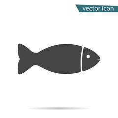 Fish icon isolated on background. Modern flat pictogram, business, marketing, internet concept. Tren