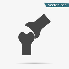 Fototapeta premium Gray Joint icon isolated on background. Modern flat pictogram, business, marketing, internet concept