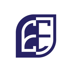 EE initial letter emblem logo negative space