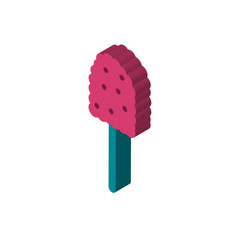 Cotton candy isometric right top view 3D icon