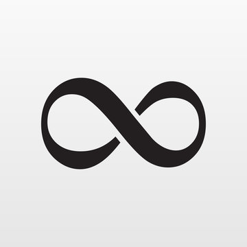 Infinity icon isolated on background. Modern simpl