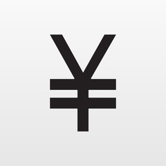 Gray Yen money icon isolated on background. Modern