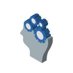 Artificial intelligence isometric right top view 3D icon