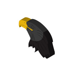 eagle head isometric right top view 3D icon