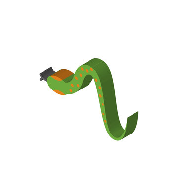 Snake isometric right top view 3D icon