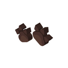 Pawprints isometric right top view 3D icon