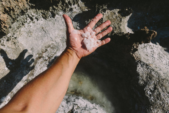 Sea salt in hand
