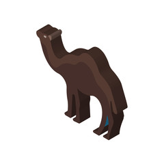 Camel isometric right top view 3D icon