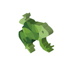 big frog isometric right top view 3D icon