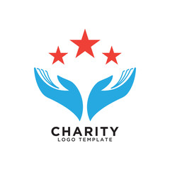 Fototapeta na wymiar Charity logo design template