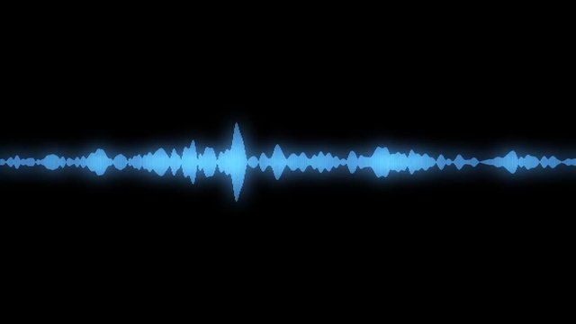 Blue Colored Modern Audio Vu Meter Spectrum Waveform - Loop