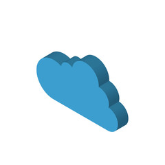 Cloudes isometric right top view 3D icon