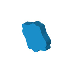 A isometric right top view 3D icon